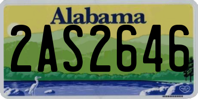 AL license plate 2AS2646