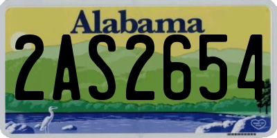 AL license plate 2AS2654