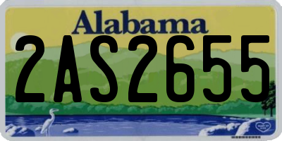 AL license plate 2AS2655