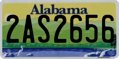 AL license plate 2AS2656