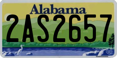 AL license plate 2AS2657