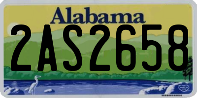 AL license plate 2AS2658