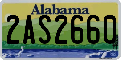 AL license plate 2AS2660