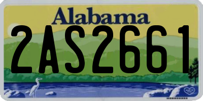 AL license plate 2AS2661