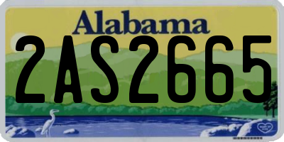 AL license plate 2AS2665