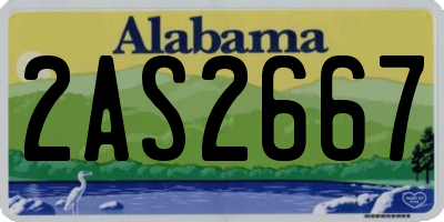 AL license plate 2AS2667
