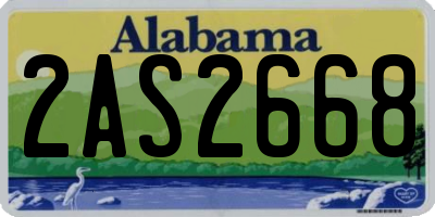 AL license plate 2AS2668