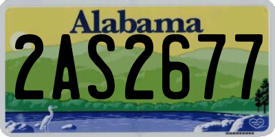 AL license plate 2AS2677