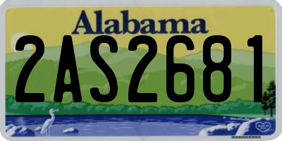 AL license plate 2AS2681