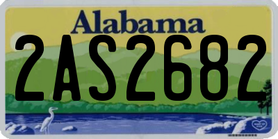 AL license plate 2AS2682