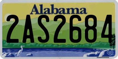 AL license plate 2AS2684