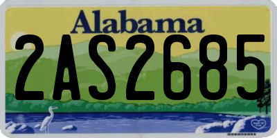AL license plate 2AS2685
