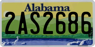 AL license plate 2AS2686