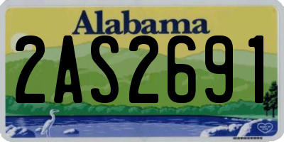 AL license plate 2AS2691