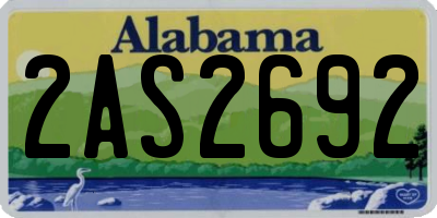 AL license plate 2AS2692