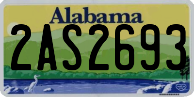 AL license plate 2AS2693