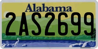 AL license plate 2AS2699