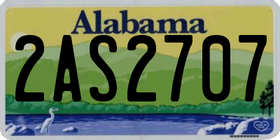AL license plate 2AS2707