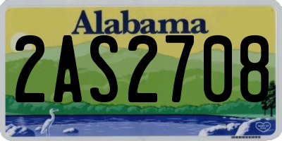 AL license plate 2AS2708