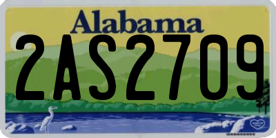 AL license plate 2AS2709