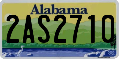 AL license plate 2AS2710