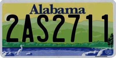 AL license plate 2AS2711