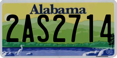 AL license plate 2AS2714