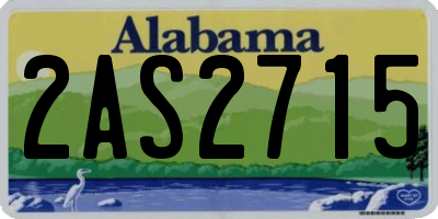 AL license plate 2AS2715