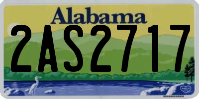AL license plate 2AS2717