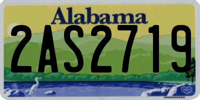 AL license plate 2AS2719