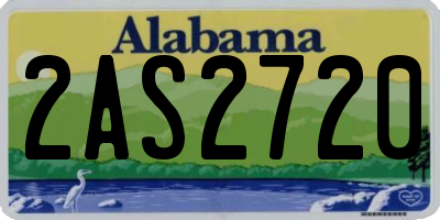 AL license plate 2AS2720