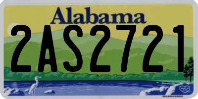 AL license plate 2AS2721