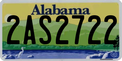 AL license plate 2AS2722