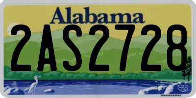 AL license plate 2AS2728