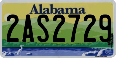 AL license plate 2AS2729
