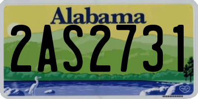 AL license plate 2AS2731