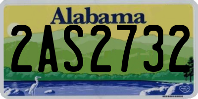 AL license plate 2AS2732