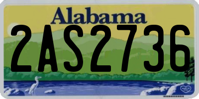 AL license plate 2AS2736