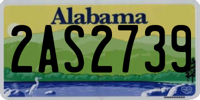 AL license plate 2AS2739