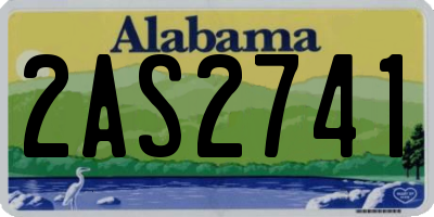 AL license plate 2AS2741