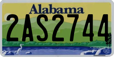 AL license plate 2AS2744