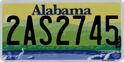 AL license plate 2AS2745