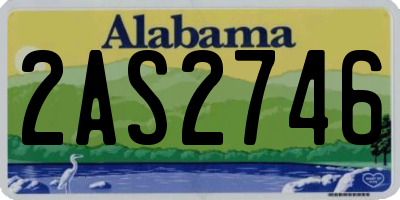 AL license plate 2AS2746