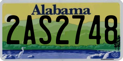 AL license plate 2AS2748