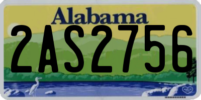 AL license plate 2AS2756
