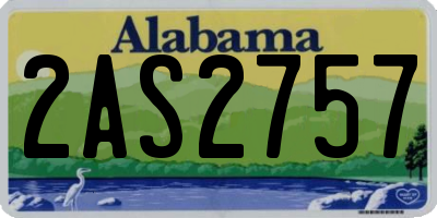 AL license plate 2AS2757