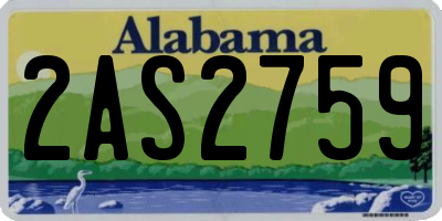 AL license plate 2AS2759