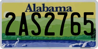 AL license plate 2AS2765