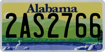 AL license plate 2AS2766