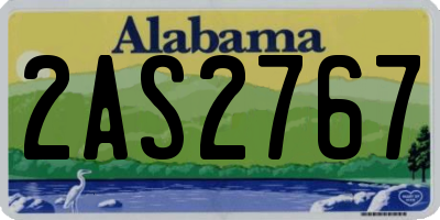 AL license plate 2AS2767